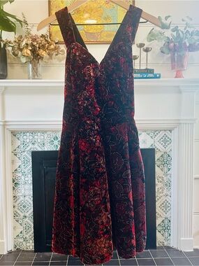Rampage Vintage✨ 90’s Velvet Floral Mini Dress